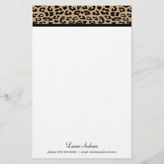 Leopard Print Briefpapier (Voorkant)