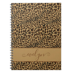 Leopard Print Brown en Black Persoonlijk Notitieboek