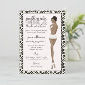 Leopard Print Bruid Lingerie Douche Kaart (Staand voorkant)