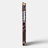 Leopard print bruin zwart monogram Case-Mate iPhone case (Achterkant / Links)