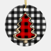 Leopard Print, Buffalo Pset, kerstbomen Keramisch Ornament (Voorkant)