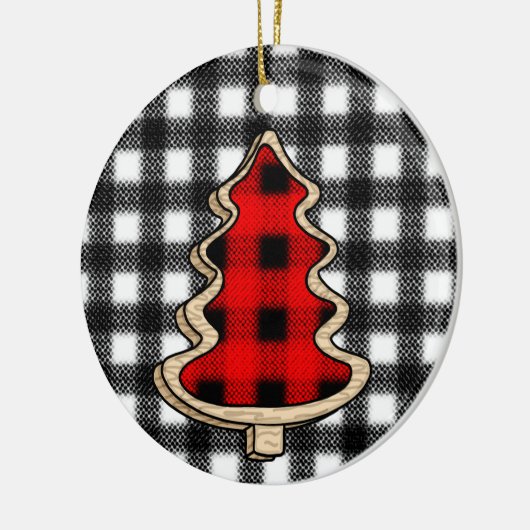 Leopard Print, Buffalo Pset, kerstbomen Keramisch Ornament (Links)