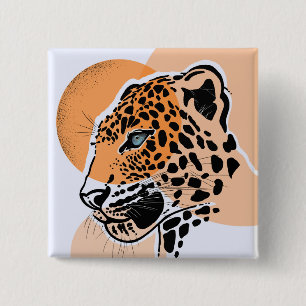 Leopard Print Button voor tassen, jassen en Petten
