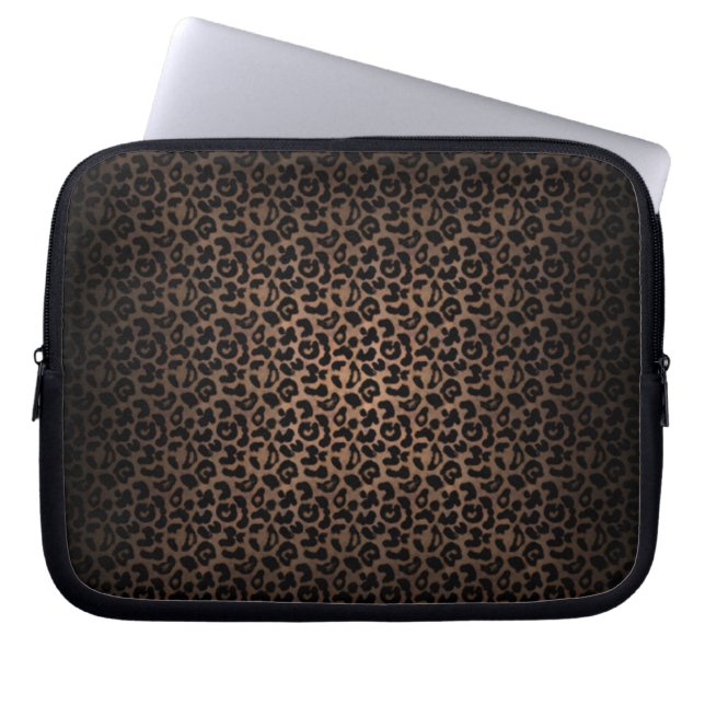 Leopard Print Camo Laptop Sleeve (Voorkant)