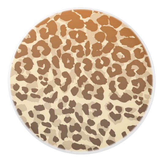 Leopard Print Ceramic Cabinet Knop (Voorkant)
