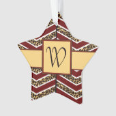 Leopard Print Chevron AcrylOrnament Ornament (voorkant)