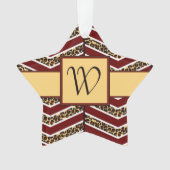 Leopard Print Chevron AcrylOrnament Ornament (voorkant)