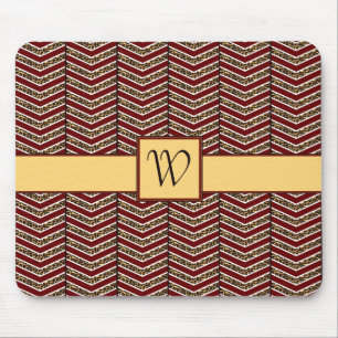 Leopard Print Chevron Mousepad Muismat