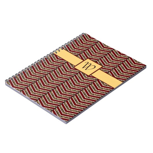 Leopard Print Chevron Notitieboek (Linkerzijde)
