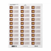 Leopard Print Chevron Return Address Label (Full Sheet)