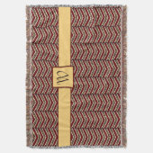 Leopard Print Chevron Throw Blanket Deken (Voorkant Verticaal)