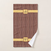 Leopard Print Chevron Towel Set Bad Handdoek (Handdoek)