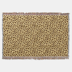 Leopard Print - Chocolate Brown en Camel Tan Deken