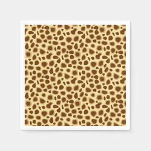 Leopard Print - Chocolate Brown en Camel Tan Servetten