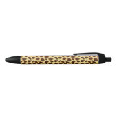 Leopard Print - Chocolate Brown en Camel Tan Zwarte Inkt Pen (Bovenkant)