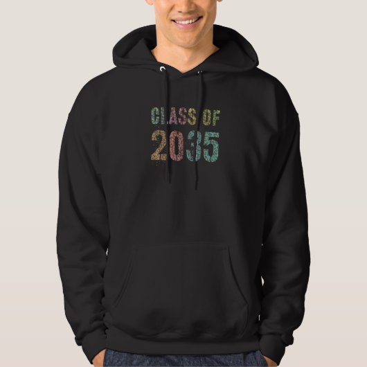 Leopard Print Class of 2035 Future Afstuderen Good Hoodie (Voorkant)