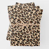 Leopard Print, Classic Black en Tan Inpakpapier Vel (In situ)