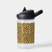 Leopard Print Custom Name Waterfles (Links)