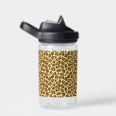 Leopard Print Custom Name Waterfles (Rechts)
