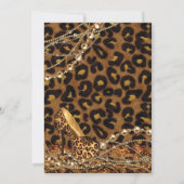 Leopard Print Dames Verjaardag Uitnodigingen (Achterkant)