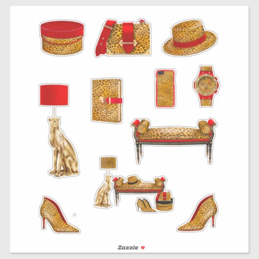 Leopard Print Decals Hoge Mode Vrouwen Planner Sticker (Vel)