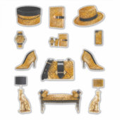 Leopard Print Decals Hoge Mode Vrouwen Planner Sticker (Voorkant)