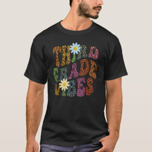Leopard Print DERDE GRADE VIBES Teacher Peace Love T-shirt