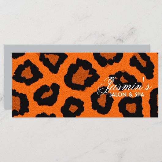 Leopard Print Design Rack-Kaart (Voorkant / Achterkant)