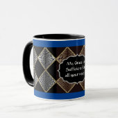 Leopard Print Diamond Design Two-Tone Mok (Voorkant links)
