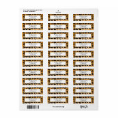 Leopard Print Elegant Etiket (Full Sheet)
