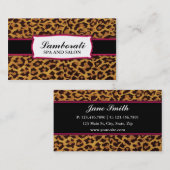 Leopard Print Elegant Moderne Classy Professional Visitekaartje (Voorkant / Achterkant)