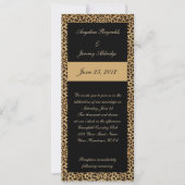 Leopard Print en Black Wedding Invitation Kaart (Voorkant)