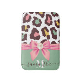 Leopard Print en Bow Badmat (Voorkant Verticaal)