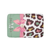 Leopard Print en Bow Badmat (Voorkant)