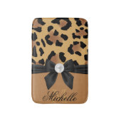Leopard Print en Bow Badmat (Voorkant Verticaal)