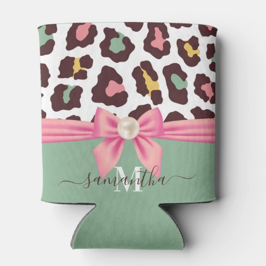 Leopard Print en Bow Blikjeskoeler (Achterkant)