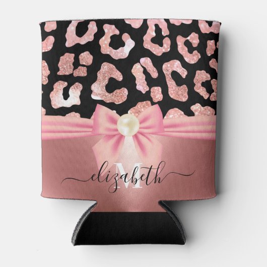 Leopard Print en Bow Blikjeskoeler (Voorkant)