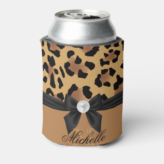 Leopard Print en Bow Blikjeskoeler (Blikje Achterkant)