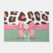 Leopard Print en Bow Deurmat (Voorkant)