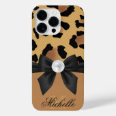 Leopard Print en Bow iPhone Hoesje (Achterkant)