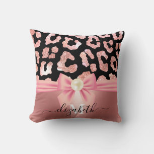 Leopard Print en Bow Kussen