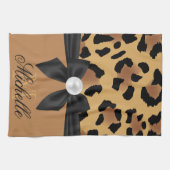 Leopard Print en Bow Theedoek (Horizontaal)