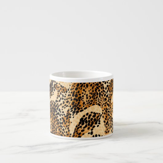 Leopard Print Espresso Mok (Voorkant)