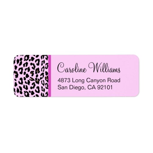 Leopard Print Etiket (Voorkant)