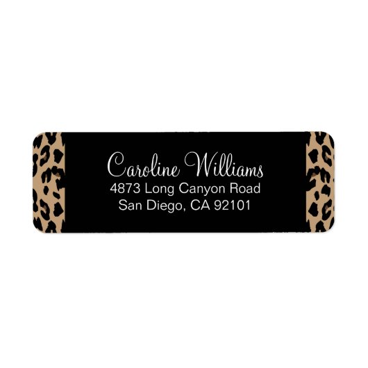 Leopard Print Etiket (Voorkant)