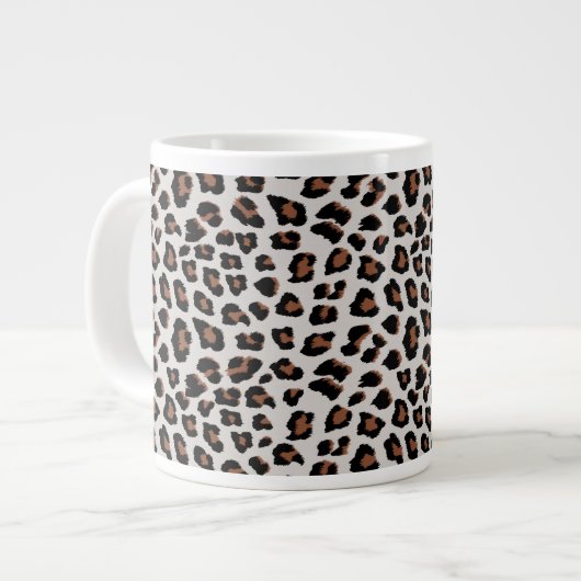 Leopard Print Extra Grote Beker (Voorkant links)