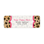 Leopard Print Fancy retour adreslabel Etiket (Voorkant)