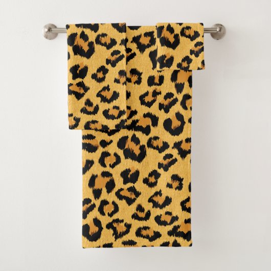 Leopard Print Faux, Wilde Style Safari Patroon Bad Handdoek (Insitu)