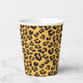 Leopard Print Faux, Wilde Style Safari Patroon Papieren Bekers (Voorkant)