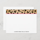Leopard Print Flat Notecards Notitiekaartje (Voorkant / Achterkant)